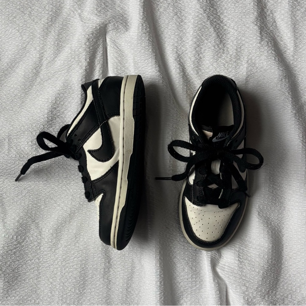 Nike Dunk Low Panda kids sneakers size 12
